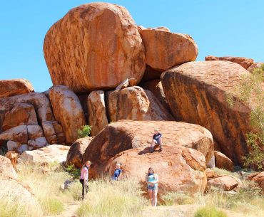 Devils marbles with kids