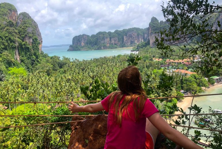 Hiking to Railay viewpoint with kids